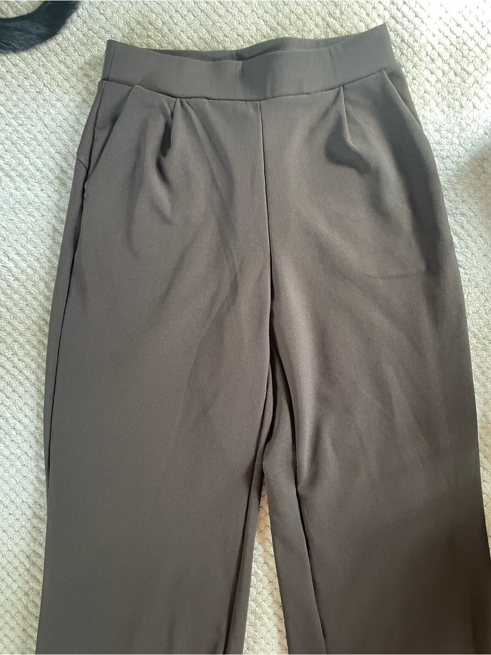 HALARA Wide Leg Pants in Dark Brown NWOT